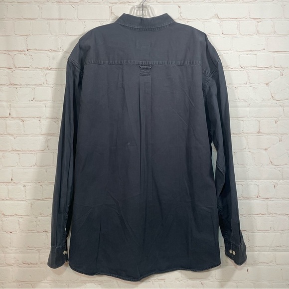 Vintage Eddie Bauer Shirt Mens Gray XL Long Sleeve Button Up Wrinkle Resistant - Picture 8 of 8